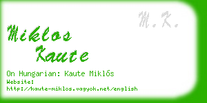 miklos kaute business card